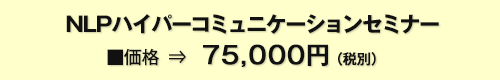 NLP ハイパーコミュニケーションセミナー ■価格78,000円(税込)